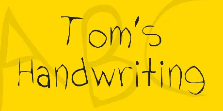 Tom's Handwriting font