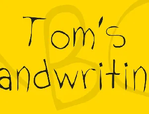 Tom's Handwriting font