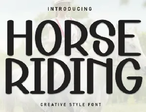 Horse Riding Display font