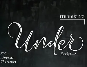 Under Script font