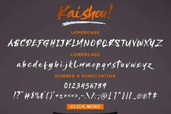 Kaishou! Brush Script font