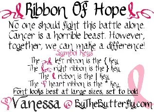 Ribbon Of Hope font