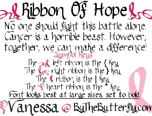 Ribbon Of Hope font