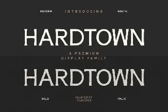 Hardtown Family font