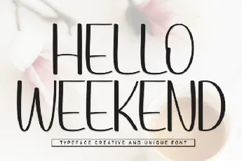 Hello Weekend Display font