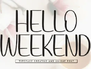 Hello Weekend Display font