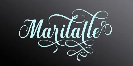 Marilatte Calligraphy font