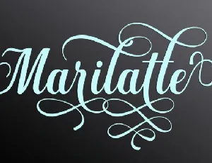 Marilatte Calligraphy font