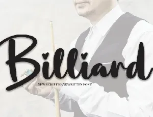 Billiard Script font