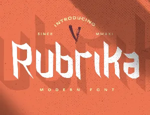 RUBRIKA font