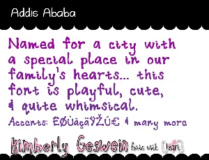 Addis Ababa font