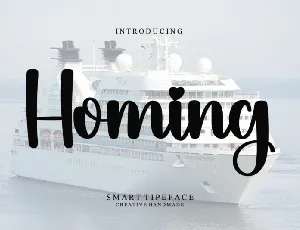 Homing font