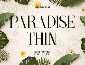 Paradise Thin font