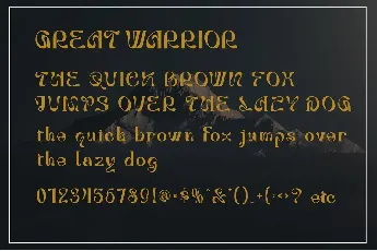 Great Warrior-Personal use font