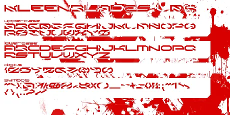 KleenBlades LDR font