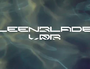 KleenBlades LDR font