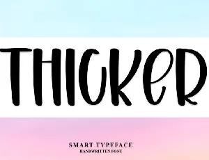 Thicker Typeface font