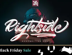 Rightside Brush font