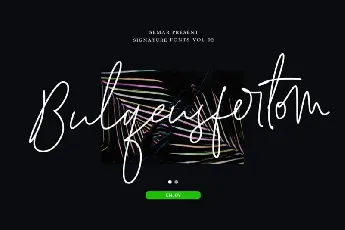 Bulqeusfertom – Signature font