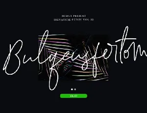 Bulqeusfertom – Signature font