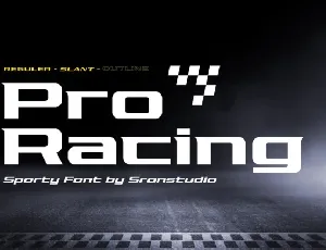Pro Racing font