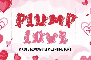 Plump Love Monogram font