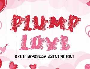 Plump Love Monogram font