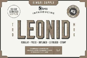 Leonid Retro Layered Pack font