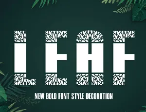 Leaf Display font