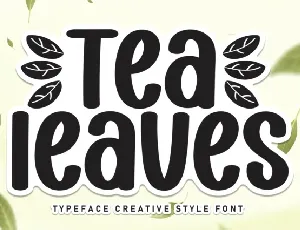 Tea Leaves Display font