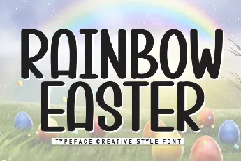 Rainbow Easter Display font