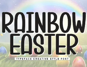 Rainbow Easter Display font