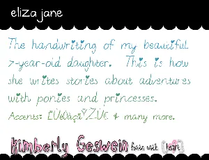 elizajane font