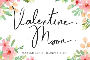 Valentine Moon Calligraphy font