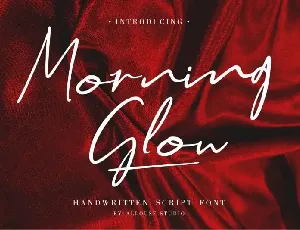 Morning Glow Script font