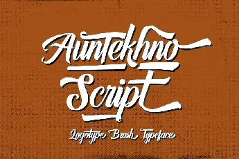 Auntekhno Brush font