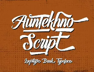 Auntekhno Brush font