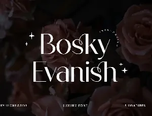 BoskyEvanish font