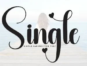 Single Calligraphy Typeface font