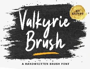 Valkyrie Brush font