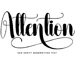 Attention Script Typeface font