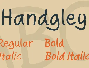 Handgley font