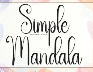 Simple Mandala Script font