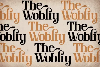 The Wobliy Serif font