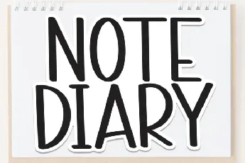 Note Diary Display font