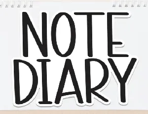 Note Diary Display font