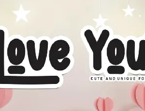 Love You Display font