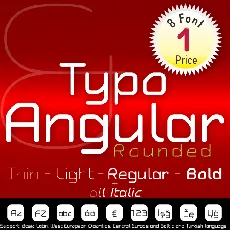 Typo Angular Rounded font