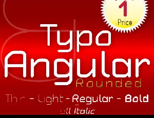 Typo Angular Rounded font