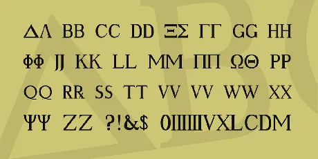 Ancient Geek font